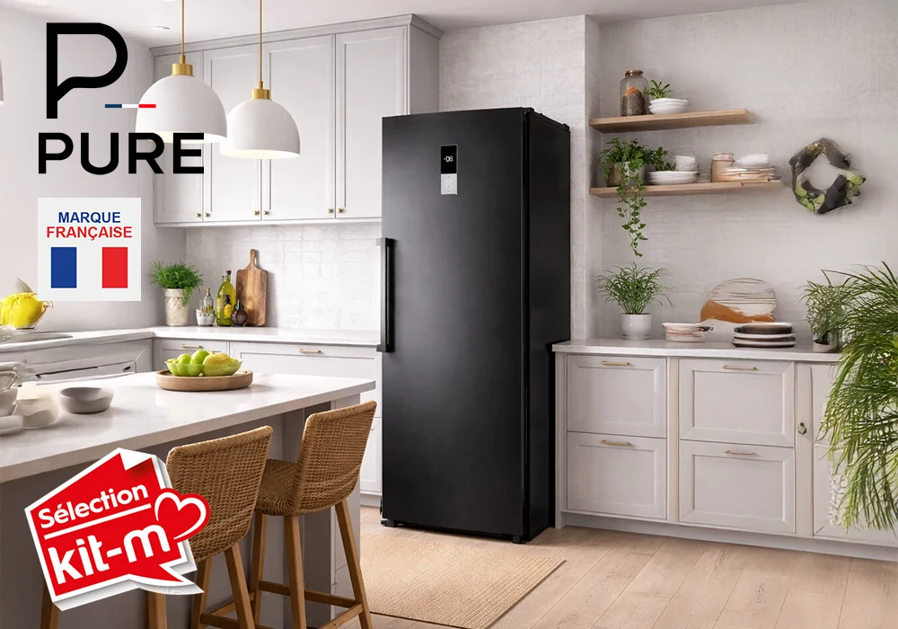 Congélateur Armoire 1 Porte Dark Inox PURE Congélateurs Votre Magasin de Meuble et Électroménager à La Réunion ! 5