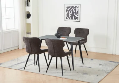 Lot de 6 Chaises ALTURA Gris Anthracite Chaises Votre Magasin de Meuble et Électroménager à La Réunion !