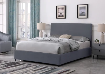 Lit Coffre SOFIA 160x200 cm Gris Foncé