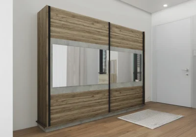 Armoire 2 Portes Coulissantes avec Miroir (Collection Véronique) Armoires, Commodes & Chevets Votre Magasin de Meuble et Électroménager à La Réunion !