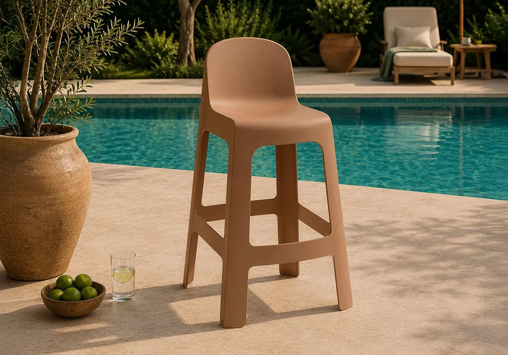 Tabouret de Bar PALMA Marron Chaises Votre Magasin de Meuble et Électroménager à La Réunion !