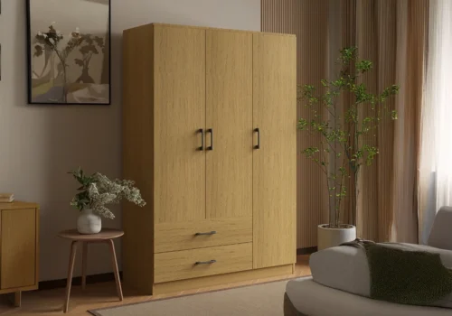 Armoire KAVIRA 3 Portes/ 2 Tiroirs Armoires, Commodes & Chevets Votre Magasin de Meuble et Électroménager à La Réunion !