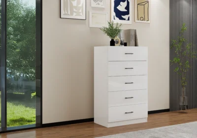 Chiffonnier 5 Tiroirs BAREO Armoires, Commodes & Chevets Votre Magasin de Meuble et Électroménager à La Réunion ! 4