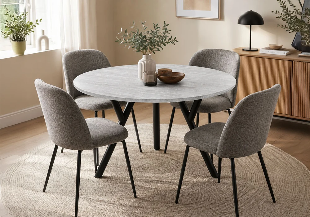 Table Ronde 120 cm MATIO Salles à Manger Votre Magasin de Meuble et Électroménager à La Réunion !