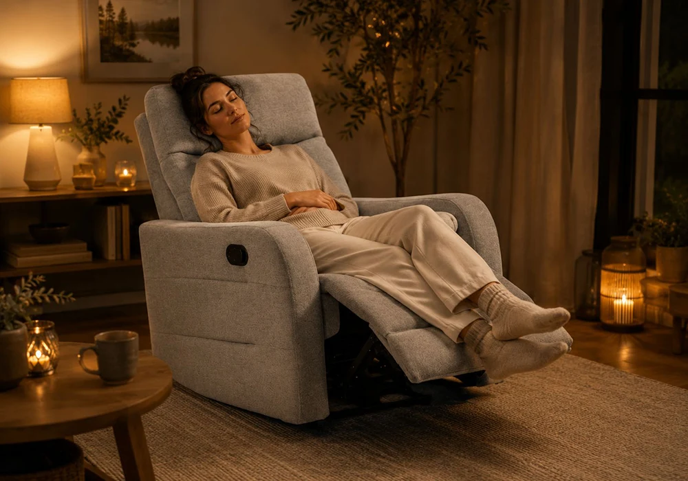 Fauteuil Relax MORWELL Gris Électrique Fauteuils, Tabourets & Poufs Votre Magasin de Meuble et Électroménager à La Réunion ! 5