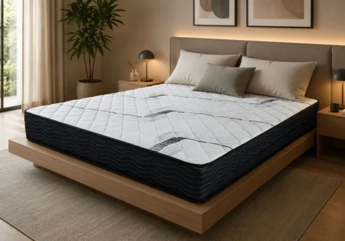 Matelas OLGA 140×190 cm – Ressorts Ensachés & Mémoire de Forme Orthopédique (Copie) Chambres à Coucher Votre Magasin de Meuble et Électroménager à La Réunion !