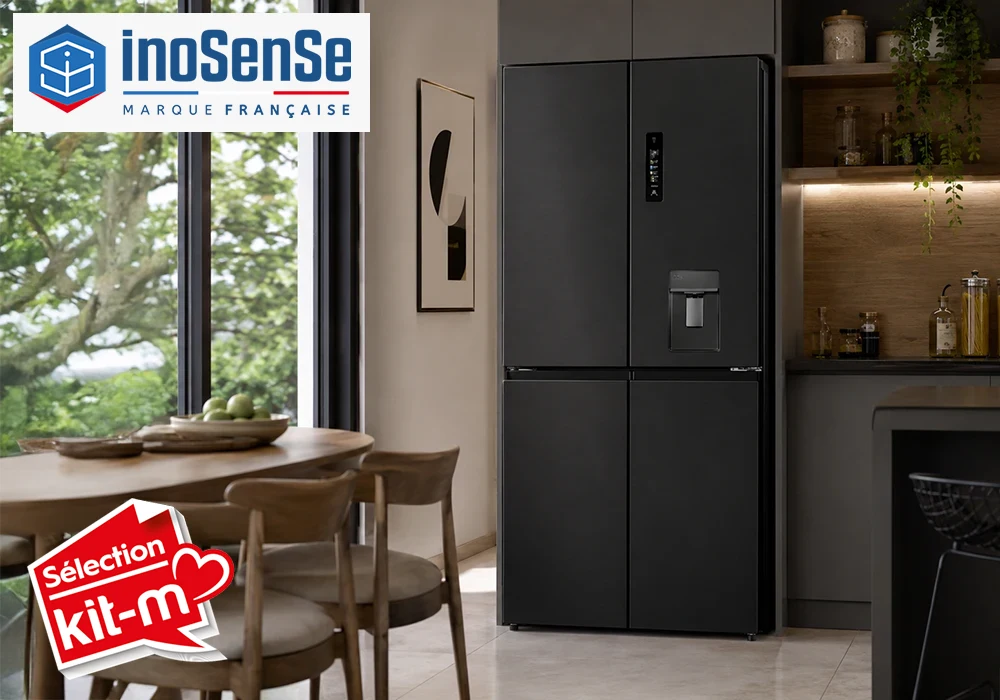 Réfrigérateur Multiportes 503 Litres DARK INOX INOSENSE Électroménager Votre Magasin de Meuble et Électroménager à La Réunion !