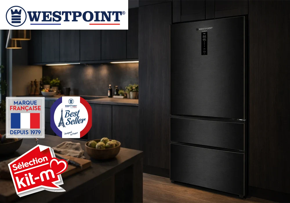 Réfrigérateur Combiné Multiportes 420L Inverter WESTPOINT (W3FT-46E26.EDZ) Électroménager Votre Magasin de Meuble et Électroménager à La Réunion !