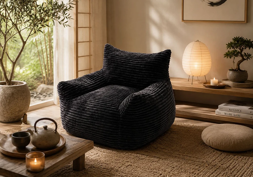 Fauteuil VOLZAK Compressé Noir Compressés Votre Magasin de Meuble et Électroménager à La Réunion !