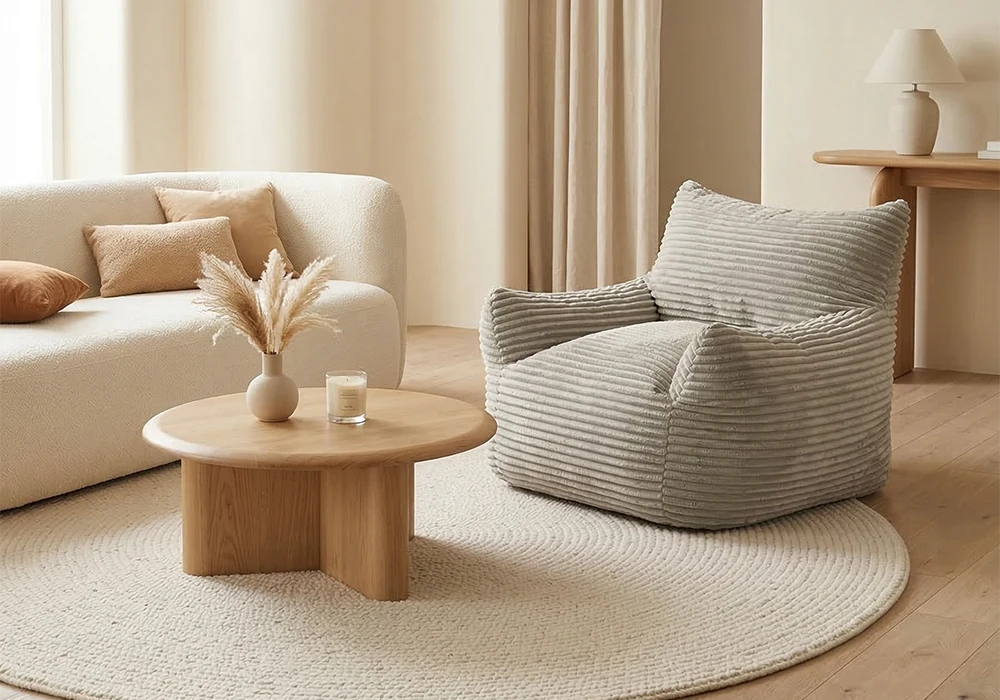 Fauteuil VOLZAK Compressé Beige Compressés Votre Magasin de Meuble et Électroménager à La Réunion !