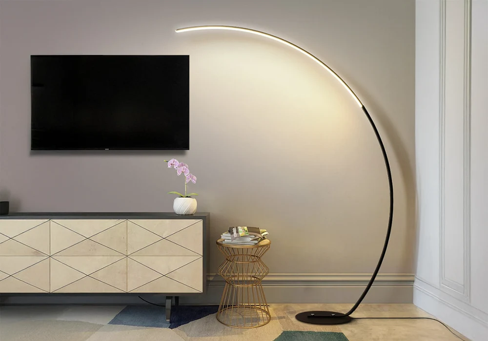 Lampadaire Arcus 24W CCT – Design LED Contemporain Noir Inspirations Déco Votre Magasin de Meuble et Électroménager à La Réunion !