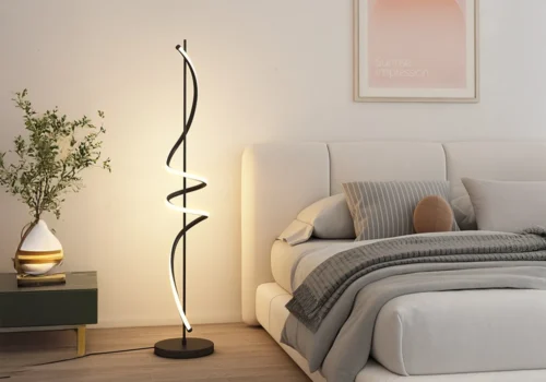 Lampadaire HELIA 40W CCT – LED Design Luxe Noir Inspirations Déco Votre Magasin de Meuble et Électroménager à La Réunion !