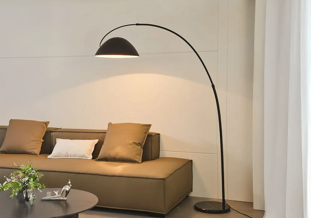 Lampadaire PORTIQUE 1xE27 – Design Arche Moderne Noir Inspirations Déco Votre Magasin de Meuble et Électroménager à La Réunion !