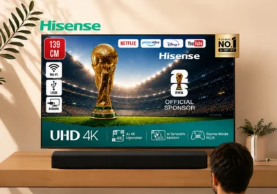 Pack TV LED 4K AI UHD 55″ (139 cm) HISENSE + Barre de Son 2.0 HISENSE (HTS400-CEL)
