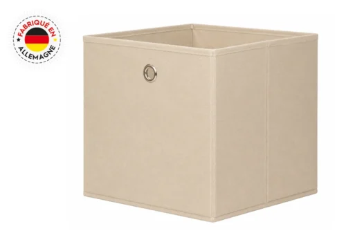 Boîte de Rangement Textile Beige Les Rangements Votre Magasin de Meuble et Électroménager à La Réunion !