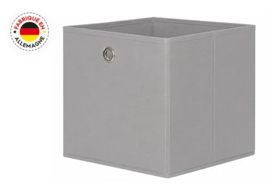 Boîte de Rangement Textile Gris