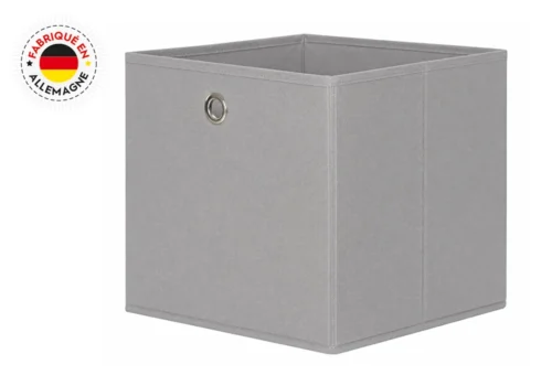 Boîte de Rangement Textile Gris Les Rangements Votre Magasin de Meuble et Électroménager à La Réunion !