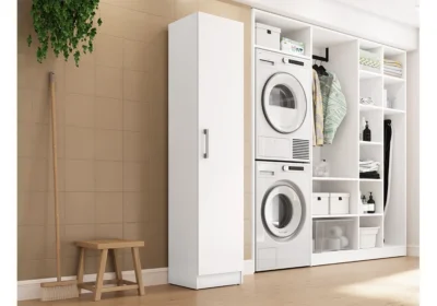 Armoire COLONNE 1 Porte Blanc