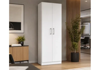 Armoire LAVANDA 2 Portes Blanc Armoires, Commodes & Chevets Votre Magasin de Meuble et Électroménager à La Réunion !