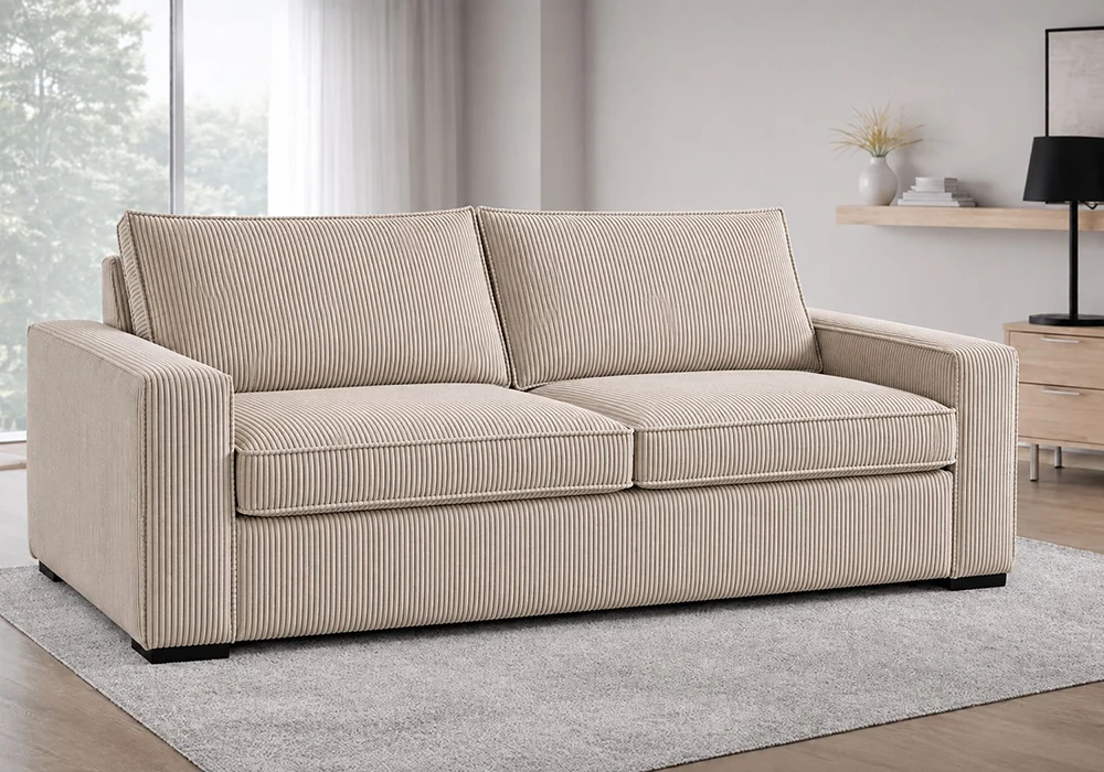 Canapé-Lit NIAMA Beige Angles Votre Magasin de Meuble et Électroménager à La Réunion !