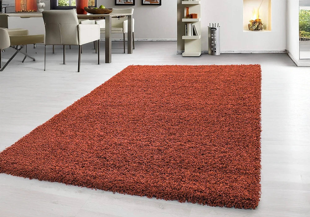 Tapis MORGAN Uni Rouge 140×190 cm Décoration Votre Magasin de Meuble et Électroménager à La Réunion !
