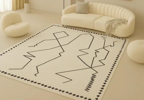 Tapis KHEIRA 200×200 cm Décoration Votre Magasin de Meuble et Électroménager à La Réunion !