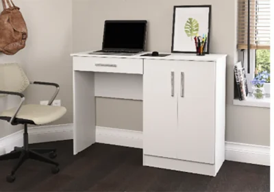 Bureau 2 Portes/1 Tiroir SPACE Blanc