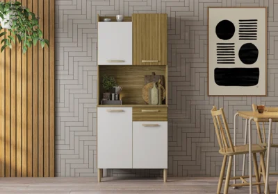 Buffet Cuisine GEN 4 Portes/ 1 Tiroir Blanc/Freijó