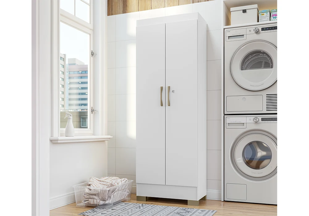 Armoire LUNA 2 Portes Blanc Armoires, Commodes & Chevets Votre Magasin de Meuble et Électroménager à La Réunion !
