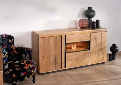 Buffet 3 Portes 1 Tiroir avec LED 160 CM (Collection Paris) Meubles Votre Magasin de Meuble et Électroménager à La Réunion !