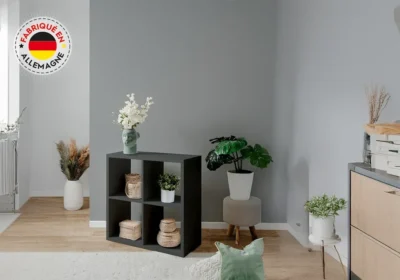 Étagère 4 Niches MAX Anthracite Armoires, Commodes & Chevets Votre Magasin de Meuble et Électroménager à La Réunion !