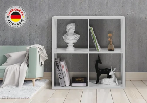 Étagère 4 Niches MAX Blanc Armoires, Commodes & Chevets Votre Magasin de Meuble et Électroménager à La Réunion !