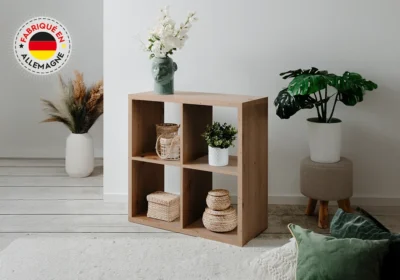 Étagère 4 Niches MAX Chêne Artisan Armoires, Commodes & Chevets Votre Magasin de Meuble et Électroménager à La Réunion !