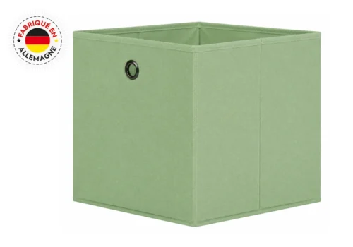 Boîte de Rangement Textile Vert Les Rangements Votre Magasin de Meuble et Électroménager à La Réunion !