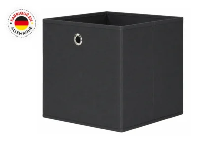 Boîte de Rangement Textile Gris Anthracite