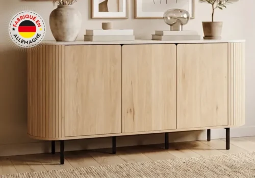 Buffet FABIA 3 Portes Chêne Les Buffets Bas Votre Magasin de Meuble et Électroménager à La Réunion !