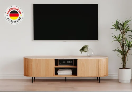 Meuble TV FABIA 2 Portes Chêne Les Meubles TV Votre Magasin de Meuble et Électroménager à La Réunion !