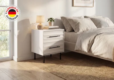 Chevet FALUN 2 Tiroirs Blanc