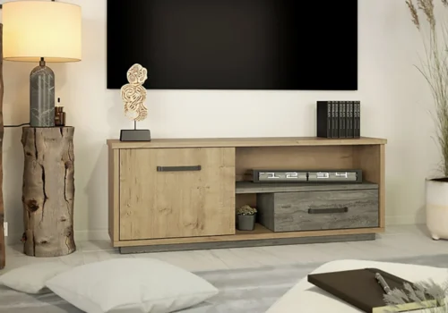 Meuble TV 1 Porte (Collection TERRA) Meubles Votre Magasin de Meuble et Électroménager à La Réunion !