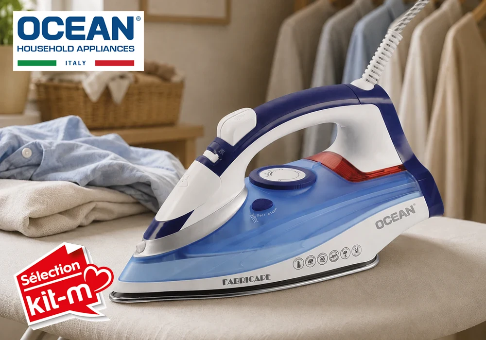 Fer à Repasser Vapeur OCEAN (OCSI2980) Petits Électroménagers Votre Magasin de Meuble et Électroménager à La Réunion ! 4 Fer à Repasser Vapeur OCEAN (OCSI2980) – Image 1
