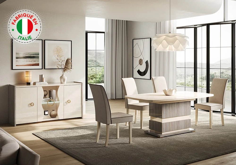 Table à Manger Rectangulaire Fixe 1.70M (COLLECTION LONDON) Meubles Votre Magasin de Meuble et Électroménager à La Réunion !