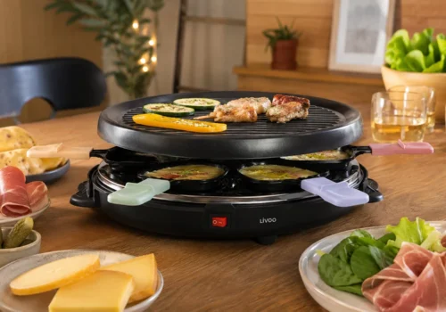 Appareil à Raclette 6 Personnes + Grill LIVOO (DOC207P) Cuisine Votre Magasin de Meuble et Électroménager à La Réunion !