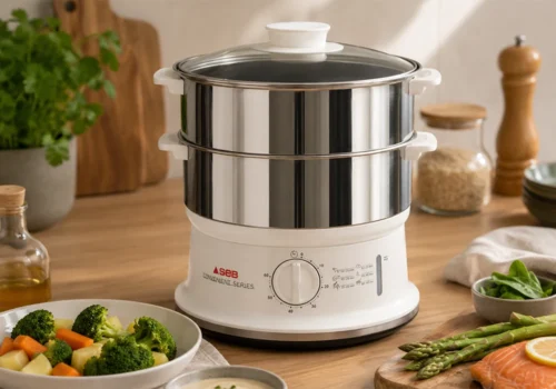 Cuiseur Vapeur 2 Bols Inox SEB (VC145100) Cuisine Votre Magasin de Meuble et Électroménager à La Réunion !