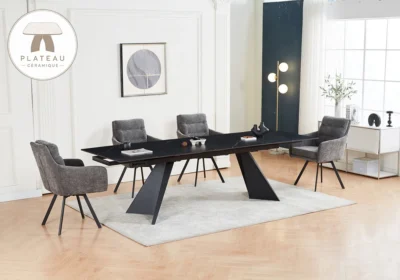 Table Rectangulaire Extensible NOVARA Noir