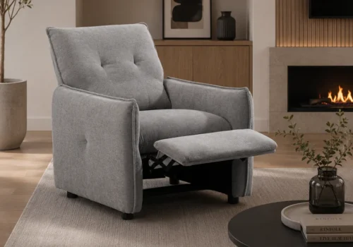 Fauteuil Relax PUSBACK COSLIP Gris Fauteuils Relaxants Top Confort Votre Magasin de Meuble et Électroménager à La Réunion !