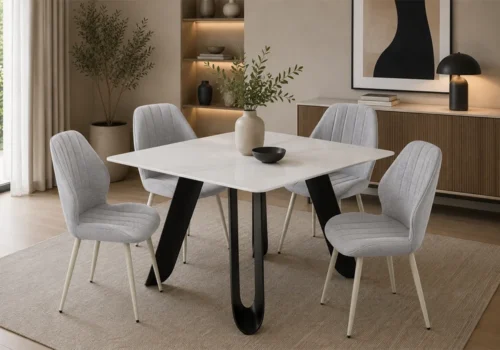 Lot de 6 Chaises ALAE Gris Chaises Votre Magasin de Meuble et Électroménager à La Réunion !
