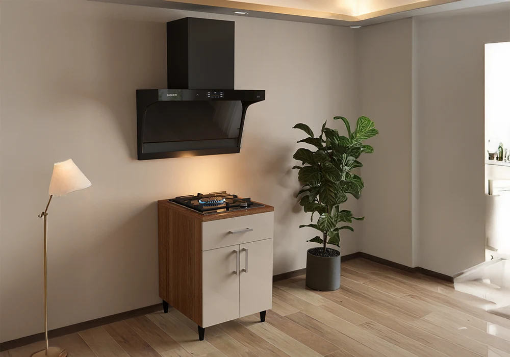 Meuble Bas 60 cm Cuisson 2 Portes Beige (COLLECTION SELENA) Ensembles Cuisine Votre Magasin de Meuble et Électroménager à La Réunion ! 4 Meuble Bas 60 cm Cuisson 2 Portes Beige (COLLECTION SELENA) – Image 1