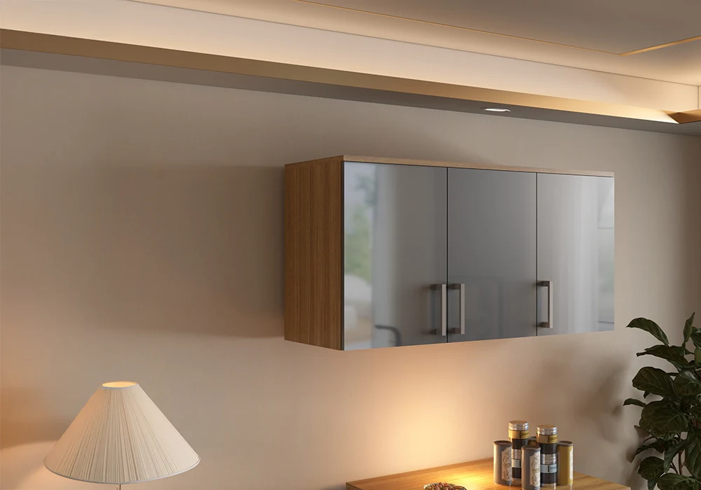 Meuble Haut 120 cm 3 Portes Gris (COLLECTION SELENA) Ensembles Cuisine Votre Magasin de Meuble et Électroménager à La Réunion ! 4 Meuble Haut 120 cm 3 Portes Gris (COLLECTION SELENA) – Image 1