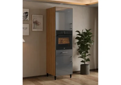 Meuble Four 60cm 2 Portes Gris (COLLECTION SELENA)