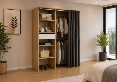 Dressing PORTEA 1.43 m Armoires, Commodes & Chevets Votre Magasin de Meuble et Électroménager à La Réunion !